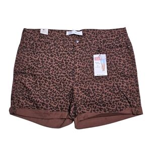 Signature By Levi Strauss & Co Mid Rise 5-inch Cuffed Shorts Womens Plus Size 26